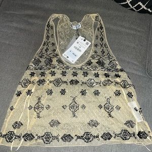 Zara new embellished blouse